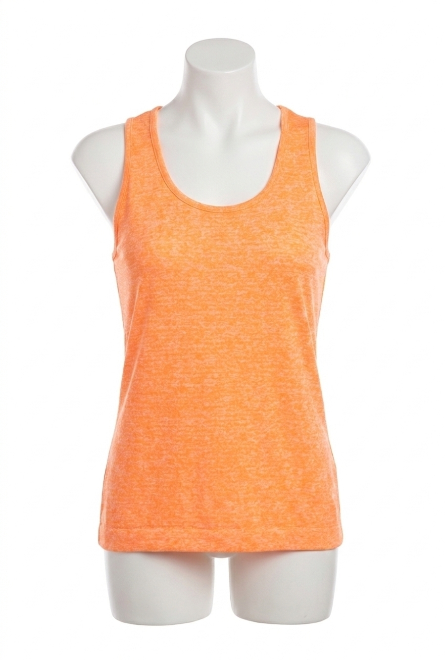 NEW ANGEL heathered bra-friendly tank top in orange